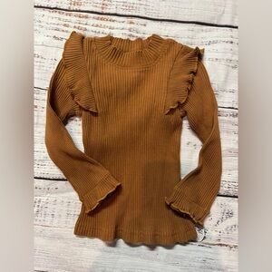 Brown Long Sleeve Kids Tee